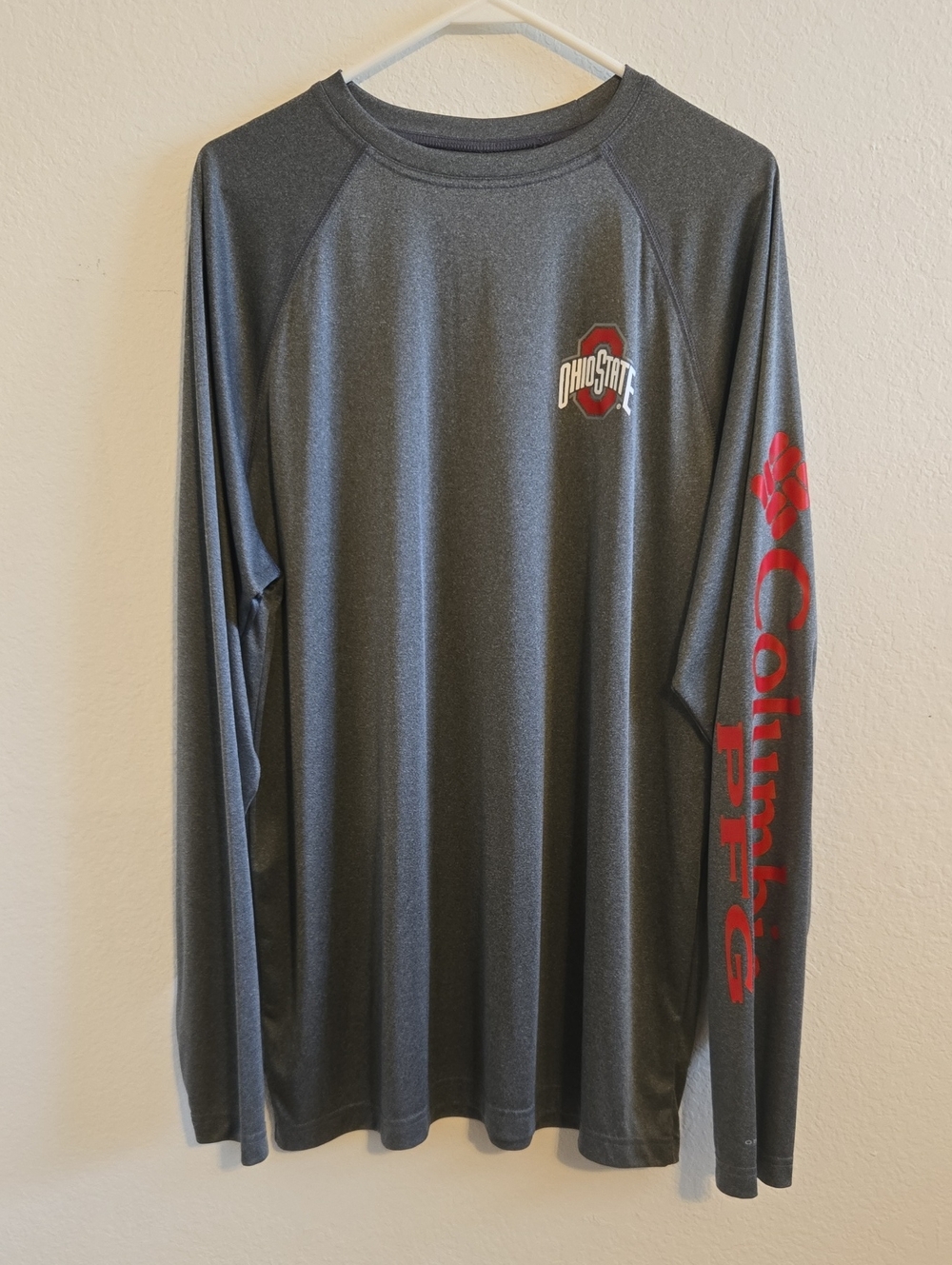 Columbia NCAA Ohio State Buckeyes Performance Shirt - Gray - Large